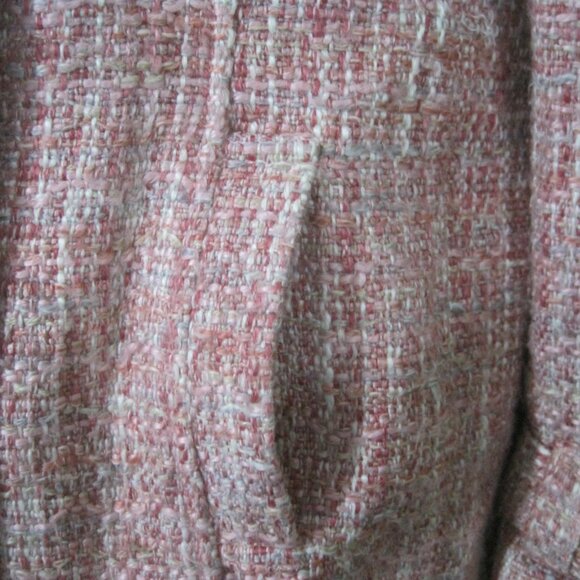 Guess Pink Women’s Knit Nylon Acrylic Cotton Button Mid-Length Coat Size Large - Picture 8 of 10